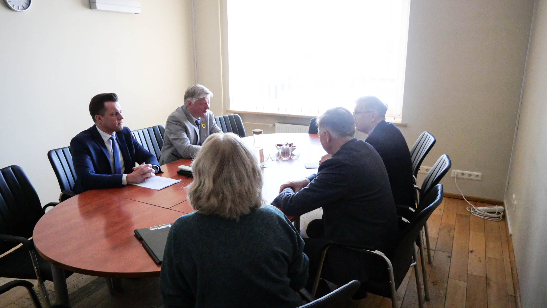 Susitikimas su Žemės ūkio ministru Kęstučiu Navicku, viceministru Vytautu Abukausku ir Seimo nariu Edmundu Pupiniu